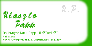 ulaszlo papp business card